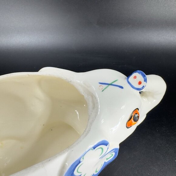 Antique German Pottery Elephant Shaped Sugar And Creamer Set Marked Germany VTG - Picture 9 of 16